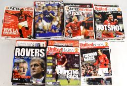 Manchester United match programme collection 2008/09 homes (5), aways Newcastle Utd x2, Champions