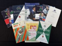 Irish and Scottish International Rugby Programmes etc (10+): Ireland v England 1957 (p/h) and v