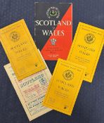 1949 to 1955 Scotland and Wales Rugby Programmes (5): 1949, 51 (big Scots win), 52 (Wales Grand