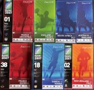 2007 RWC in France Semi, two Quarters and 15 Pool Rugby Programmes (18): E v F semi, E v Aus and