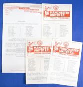 Manchester United 1981/82 home reserves Wolves (large issue), Leeds United, Coventry City (team