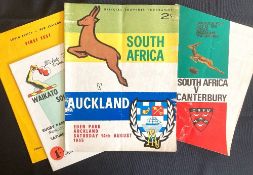 1965 S Africa in New Zealand Rugby Programmes (4): Issues v Canterbury, Waikato, Auckland and the