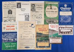 All the following have Manchester United players involved 1955 England v Scotland, 1954 Football