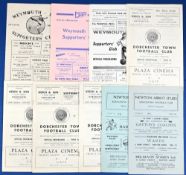 Selection of non-league Weymouth v 1948/49 Whiteheads, 1958/59 Glastonbury, 1965/66 Worcester