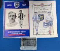 West Bromwich Albion Football Collectables, a glass 1954 Cup Finalists ashtray by Chance Glass,