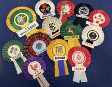 Rugby Rosettes (32): Great colourful collection from a wide range of rugby-playing nations,