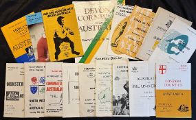 1973 and 75-6 Australia in the British Isles Rugby Programmes (14): Issues v Oxford Univ, London