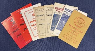 1947-1986 International Trial Rugby Programmes (8): Scottish Dec 54 and Jan 55; English Dec 47,