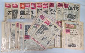 1970s Wigan Rugby League World Newspapers, plus a Salford Scene newspaper, all in good condition. (