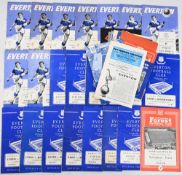 1962/63 Everton complete league season homes (21) plus Dunfermline Athletic (ICFC) plus aways (14)