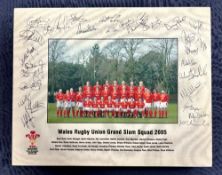 Wales Rugby Grand Slam 2005 Photo on canvas with replica signatures: Unbelievably over 20 years