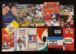 1961-2005 France v Wales Rugby Programmes (11+): 1961 (1st mag-style for this fixture), 63, 67,