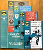 SA Centenary 1989 Rugby Programme Selection (5): A quintet of detailed examples from the centenary