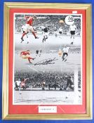Framed and special glass Geoff Hurst x3 pictures (for each goal in the Final) with signature to