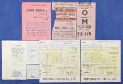 TICKETS: Manchester United Division 1 away match tickets at 1967/68 Leeds United (8 November