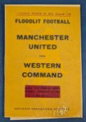 1955/56 Western Command v Manchester United floodlit challenge match at Belle Vue ground Rhyl, 21