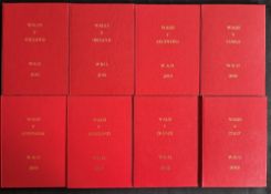 2001 and 2002 VIP bound editions, WRU Home Rugby Programmes (8): Scarlet hardcover examples,