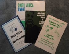 1969-70 S Africa in the British Isles Rugby Programmes (4): Examples v Gwent, NE Counties, Midland