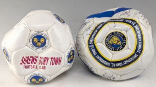 2x Shrewsbury Town signed Footballs, both multi signed c1990s