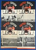 1948/49 Manchester United home match programmes Stoke City, Birmingham City, Aston Villa, Wolves;