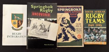 1931-2004 S African Rugby Literature etc (5): Illustrated Souvenir of the Boks 31-2 tour; early