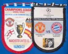 1999-2002 Manchester United Champions League Pennants, v FC Bayern final 26th May 1999, v