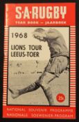 1968 British and I Lions v S Africa 3rd Test Rugby Programme: At Cape Town, SA Rugby Yearbook