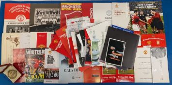 Quantity of Manchester United Sports Evening Cards, Tickets, Menus, and Association of Former