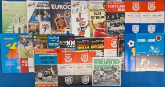 1972-2015 England Away Football Programmes: 1972 Wales WC qualifying, Wales, Scoltand,73 Scotland,