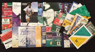 1984-2019 Australians in the British Isles etc Rugby Programmes (30): 84 v Cardiff; 88 v England; 92
