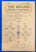 1943 Wolverhampton Wanderers Wolves Single Sheet War Football Programme v Stoke City for this