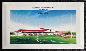 Amsterdam Rugby Centre, Painted Ceramic Tile: Colourful Amsterdam Centrum Rugby Stadium scene