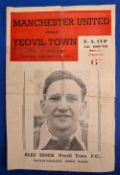 1951-52 West Bromwich Albion Home Fixture Football programmes vol 43, 1951 Manchester United 18th