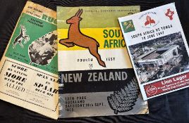 1960 onwards S African Interest Rugby Programmes (3): 1960 (poor) and 1965, NZ v SA, both Ellis