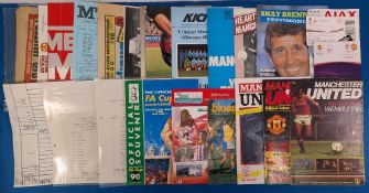 1980-2000s Manchester United Big Match Programmes, plus a European newspaper, Central League team