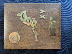 1982 Large Plaque for RC Baia Mare of Romania’s Tour in England: Substantial rectangular wooden