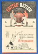 1947/48 Manchester United v Arsenal (champions) Division 17 January 1948 match programme, record