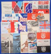 1960-1968 England Away Football Programmes: 1960 Scotland, 62 Luxembourg, 63 Czechoslovakia,