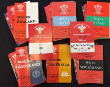 Wales Home International Rugby Programmes (44): v England 1967, 69, 71, 73, 77, 87, 89, 91 and 2001;