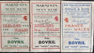 1945-6 Wales Victory Internationals at Home Rugby programmes (3): The famous immediate post-war