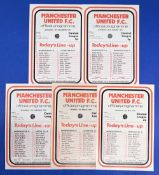 Manchester United 1978/79 reserves homes Leeds United, Huddersfield Town, Aston Villa, Coventry
