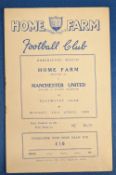 1956 Home Farm (Selected XI) v Manchester United at Dalymount Park Dublin 23 April 1956 programme;