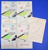 Manchester United reserves away match programmes v Aston Villa reserves 1947/48, 1949/50, 1950/51