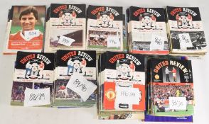 Manchester United match programme collection 1993/94 homes (9), Coca Cola Cup Portsmouth, Stoke