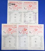 Manchester United reserves 1971/72 homes Coventry City, Aston Villa, Stoke City, Sheffield