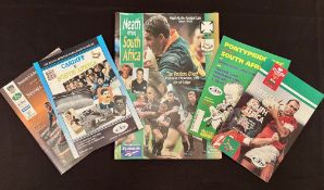 1994 S Africa in the UK Rugby Programmes (5): v Neath, Swansea, Cardiff, Pontypridd and Wales. VG