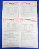 Manchester United 1980/81 reserves homes Stoke City, Newcastle United, Everton, Bury (all large size