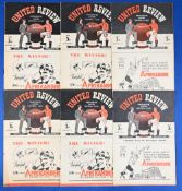 1947/48 Manchester United home match programmes Sheffield United, Huddersfield Town (team