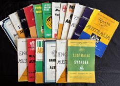 1966-67 on Australia in the British Isles Rugby Programmes (18): 66-7 v Swansea, England and the