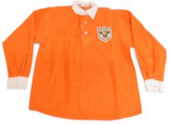 TOFFS retro match shirt 1953 Blackpool FAC Final (Matthews final); tangerine, white fold down